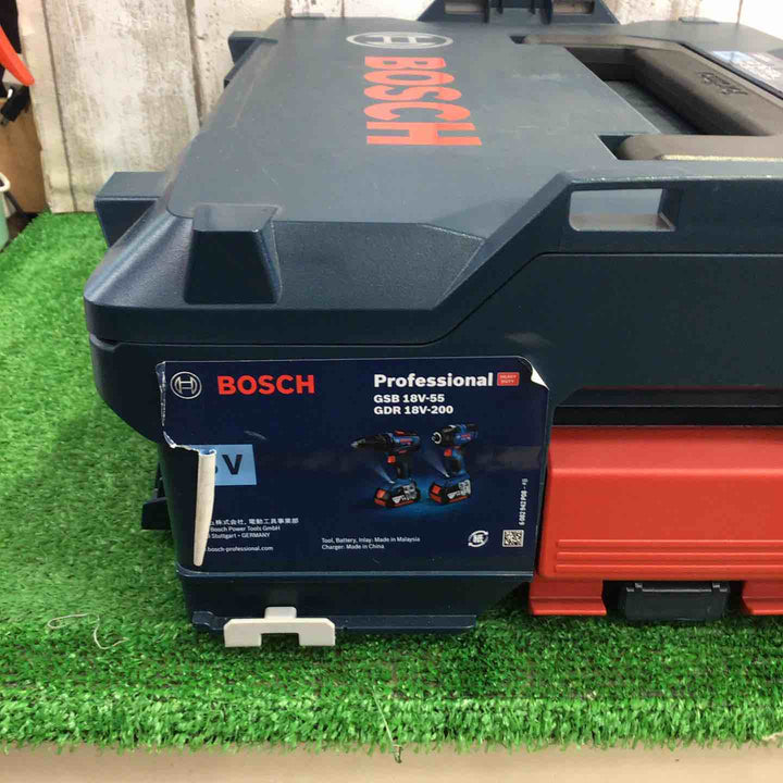 ◇ボッシュ(BOSCH) コードレスインパクトドライバー(GDR18V-200H) + コードレス振動ドライバードリル(GSB18V-55) コンボキット GDR18V200GSBN 青【町田店】
