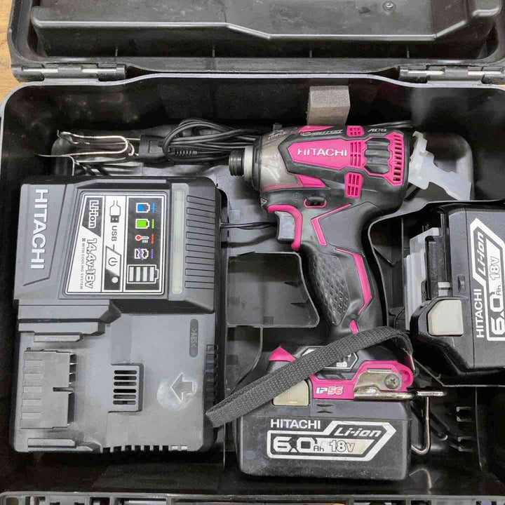 【中古品】★ハイコーキ HIKOKI 日立工機 コードレスインパクトドライバー WH18DDL2(2LYPK)(R) 18V フルセット【柏店】