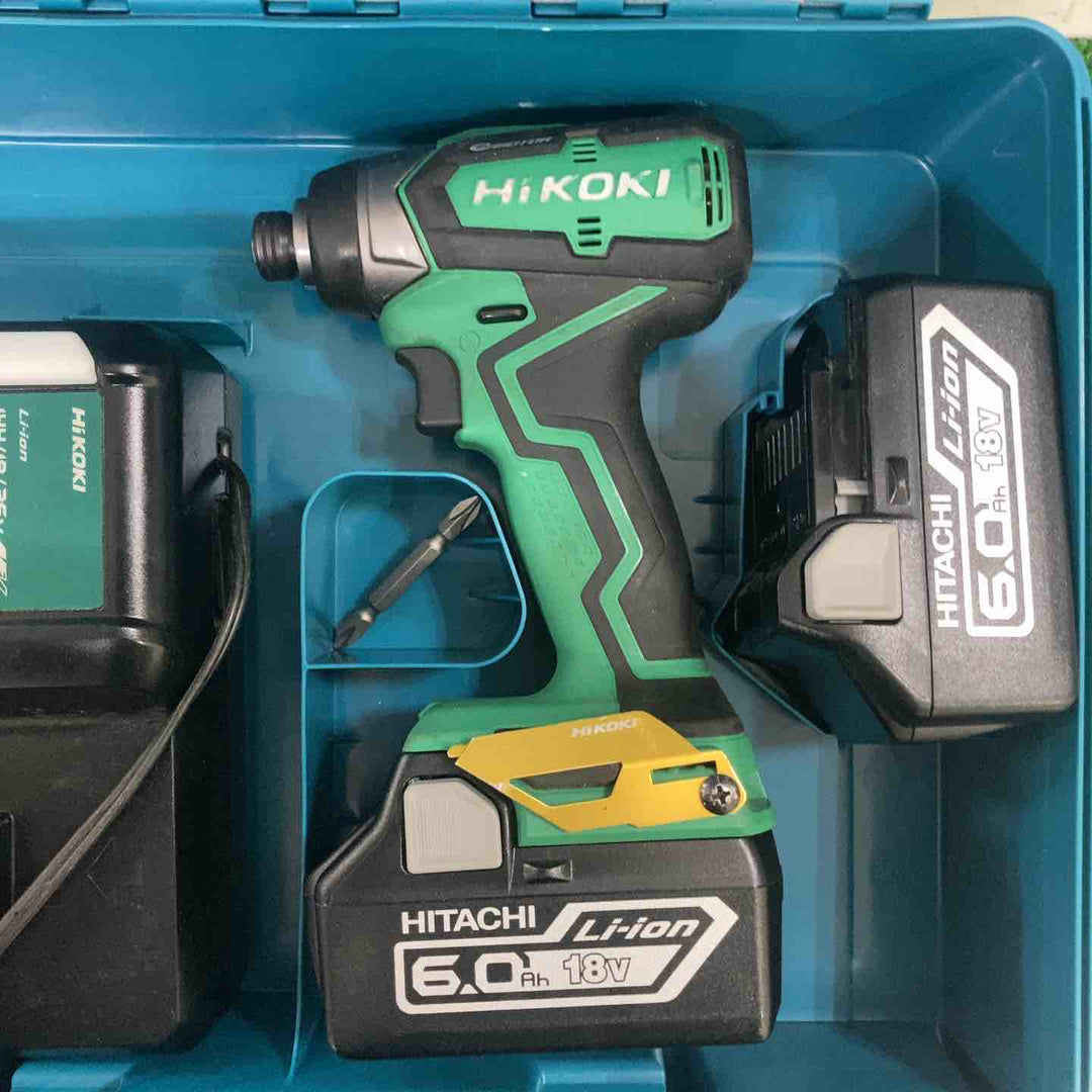 ◇HiKOKI(ハイコーキ) 18V 充電式 インパクトドライバー 18V2.0Ah畜電池×2個、充電器、ケース付 WH18DD(2BG)【町田店】