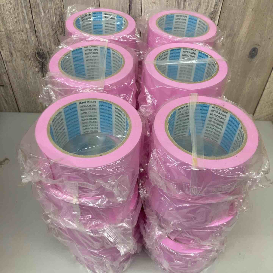 ▼日東電工(Nitto)床養生テープ さくら色 No.397 30巻 1箱 50mm×25ｍ 長期保管品②【戸田店】