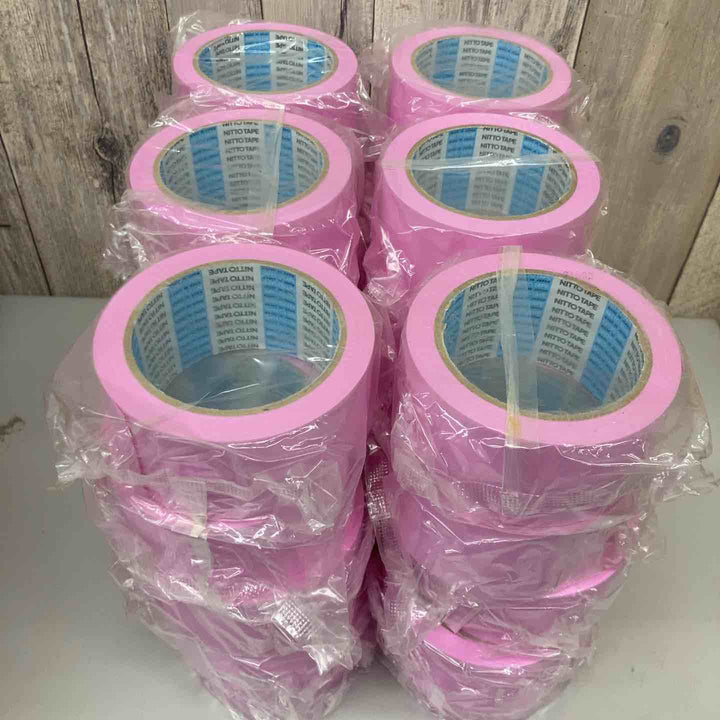 ▼日東電工(Nitto)床養生テープ さくら色 No.397 30巻 1箱 50mm×25ｍ 長期保管品②【戸田店】