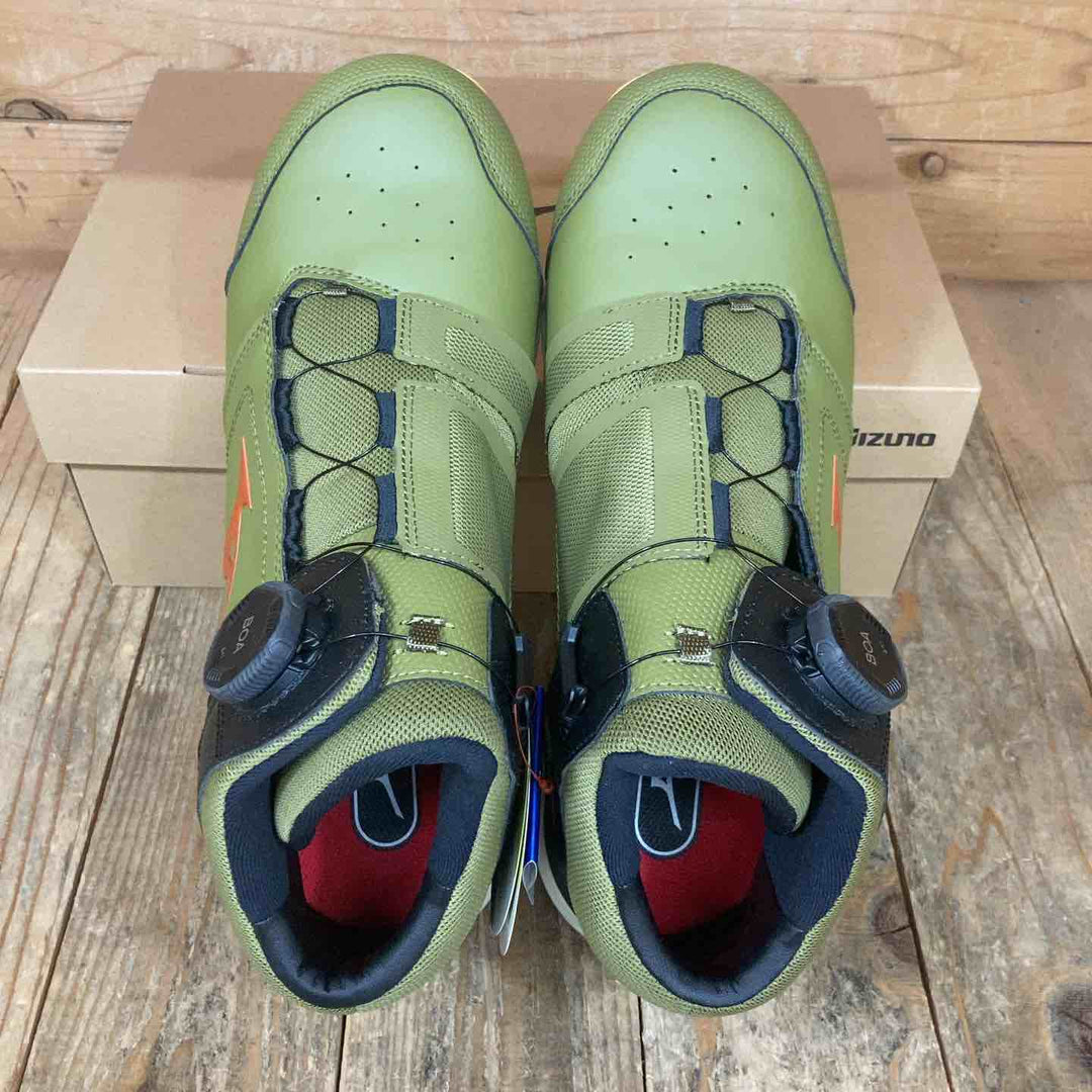 特価！【未使用品】◇[ミズノ] ワークシューズ オールマイティHWⅡ81M BOA F1GA2501 28.0cm カーキ×オレンジ【所沢店】