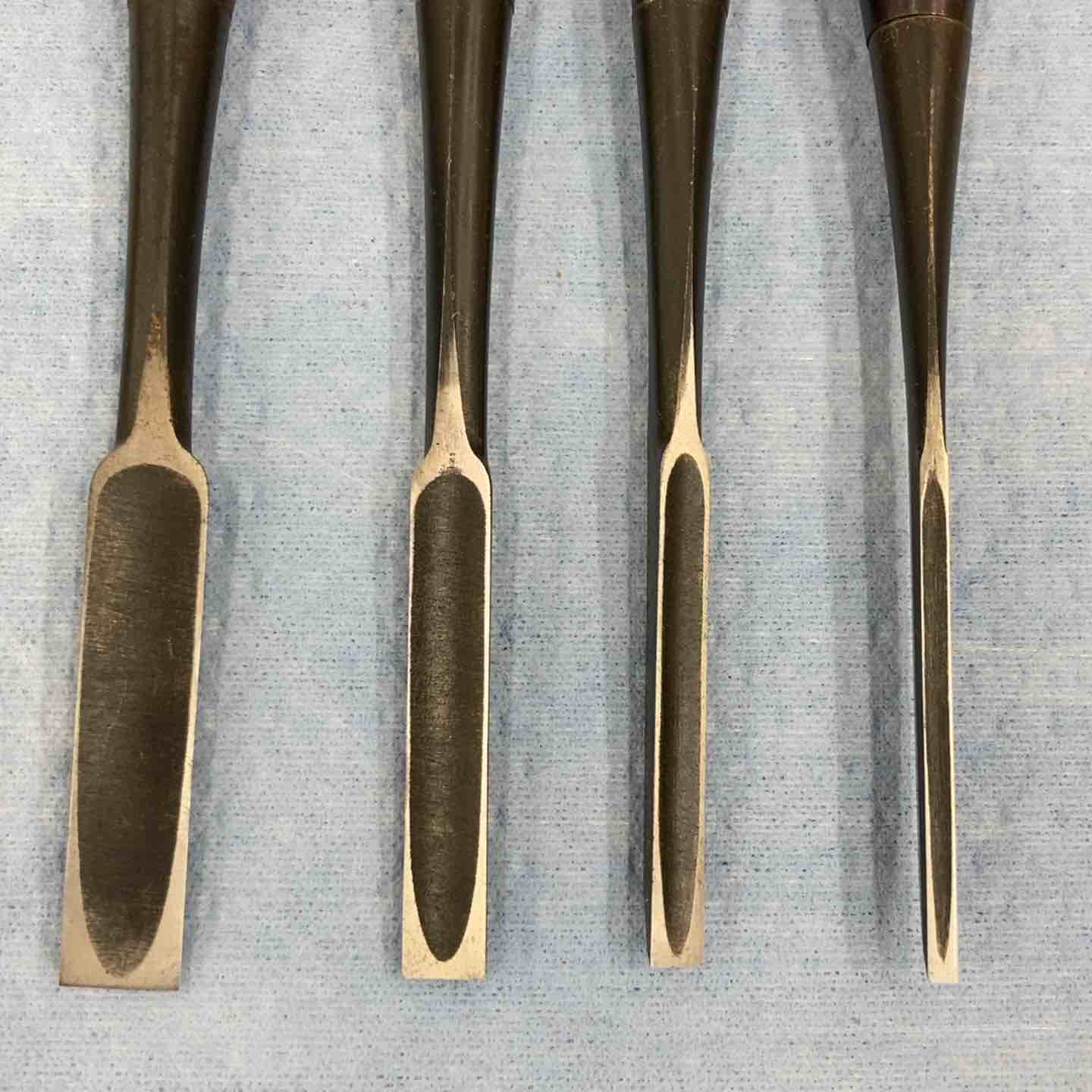 中古品】▽鑿 ノミ 10本組 叩き鑿 追い入れ鑿 『東一正芳』【柏店