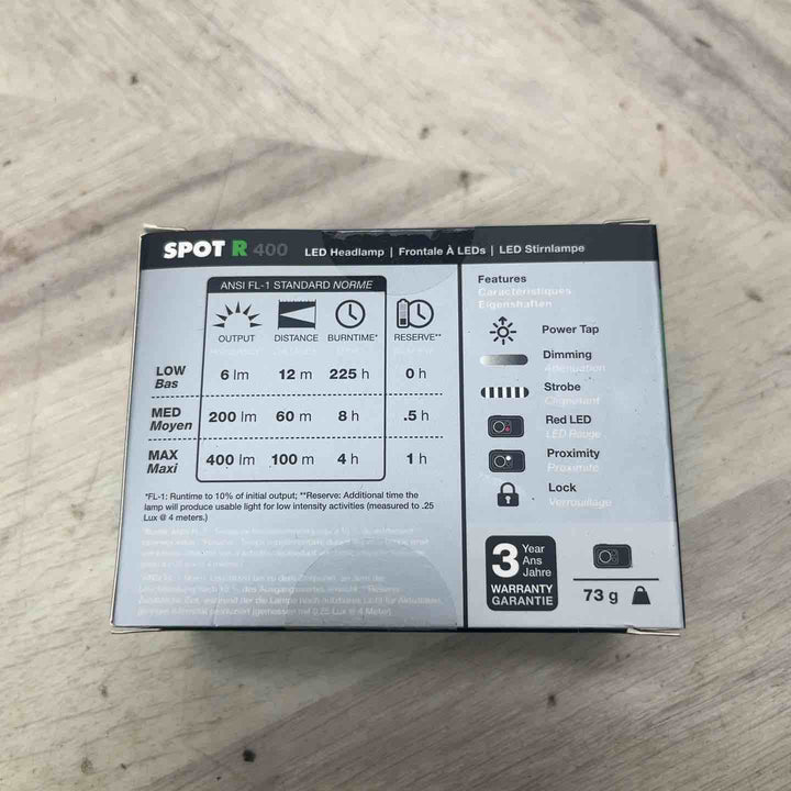 Black Diamond スポット400-R グラファイト コンパクト 充電式 【越谷店】