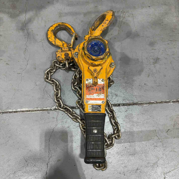 KITO/キトー レバーブロック L5型 LB016 荷重1.6t/1.6トン 揚程1.5m レバーホイスト ガッチャ 荷揚げ機 荷締め 3台セット【川口店】