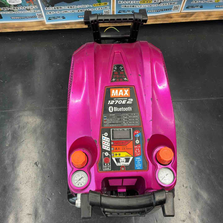 【中古品】 マックス (MAX) 高圧専用エアコンプレッサー AK-HH1270E2 ブライトマゼンタ 【藤沢店】