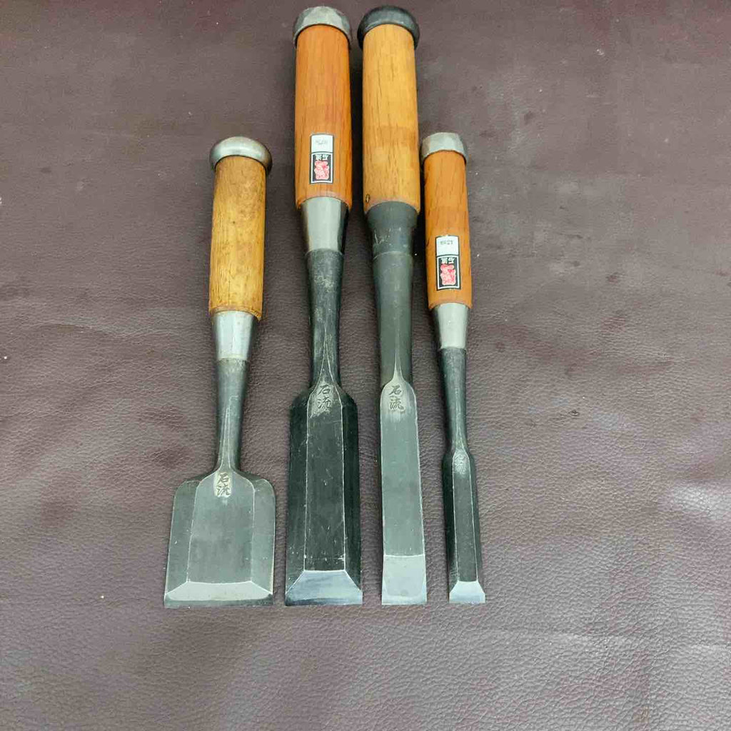 超希少】 【セット品】 【中古美品】 石流 鑿 4本セット のみ ノミ 鉋