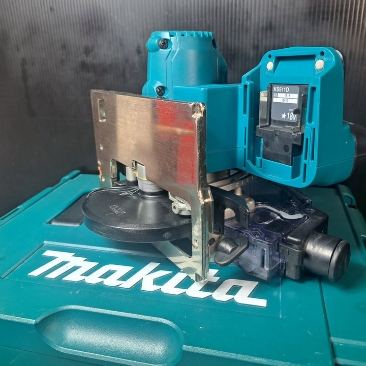 【美品】★マキタ(makita) コードレス防じん丸のこ KS511DRGX バッテリー1個付き、新品の純正刃付き【岩槻店】