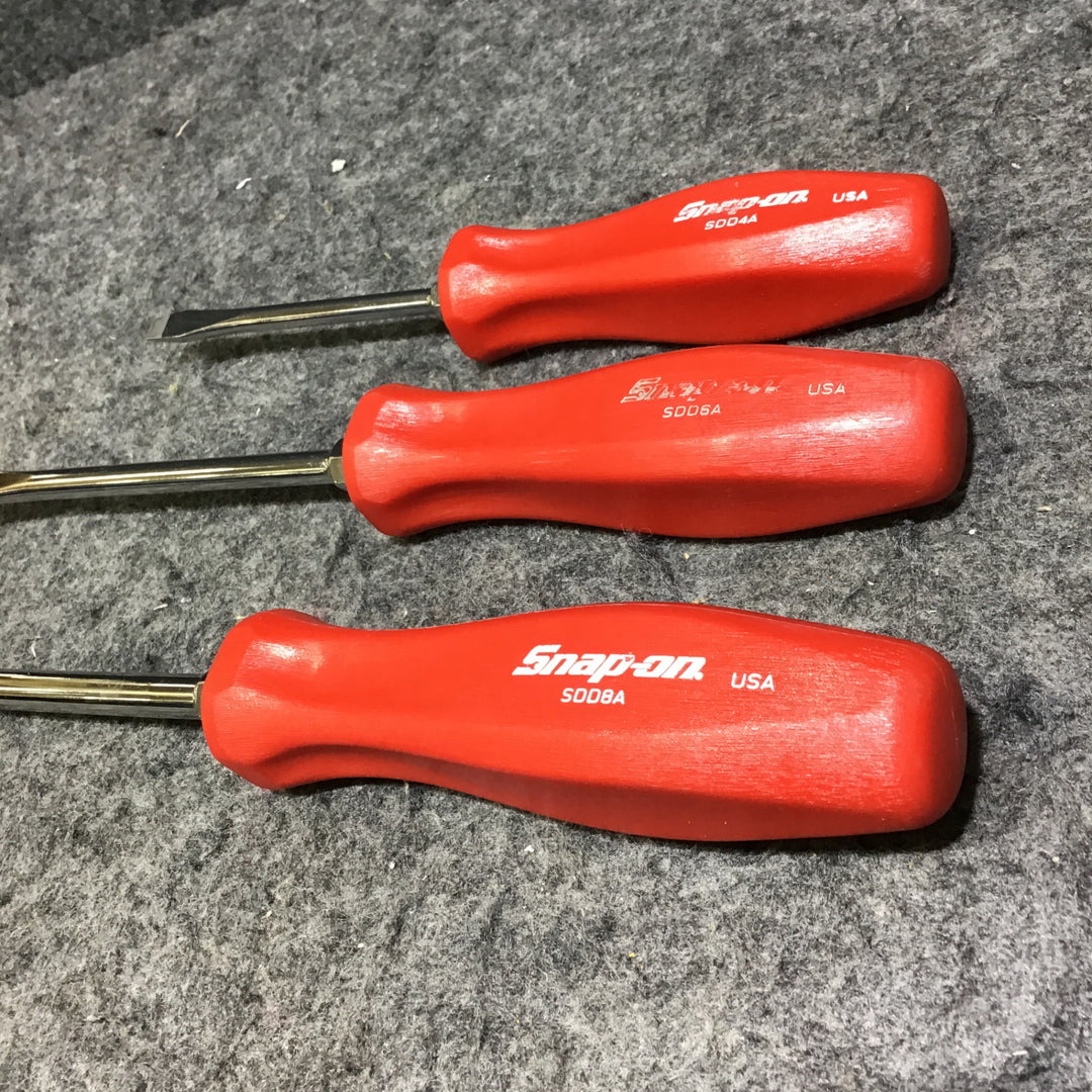 【中古】スナップオン(Snap-on) マイナスドライバー SDD4A SDD6A SDD8A 3本セット【桶川店】