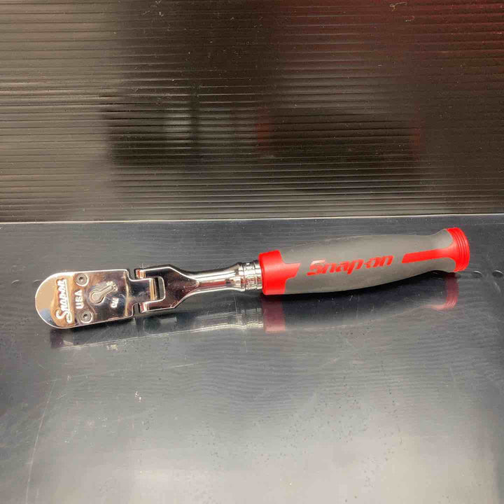 スナップオン(Snap-on)3/8ソフトグリップフレックスラチェット赤グリップ旧ロゴFHF100【川越店】