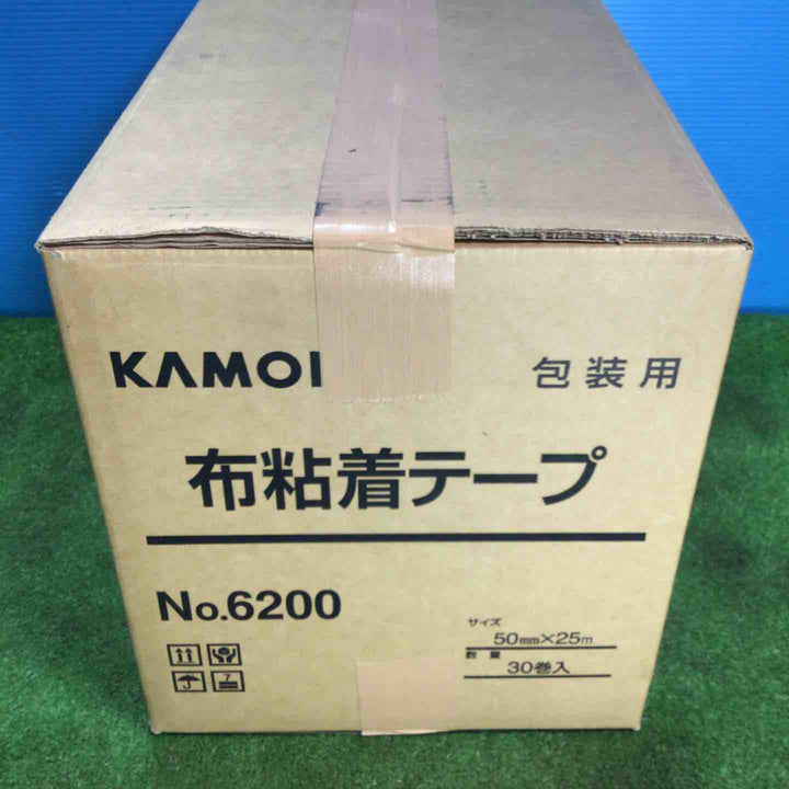 ◇布粘着テープ カモ井加工紙NO.6200 50mm×25m 30巻 1箱【岩槻店】