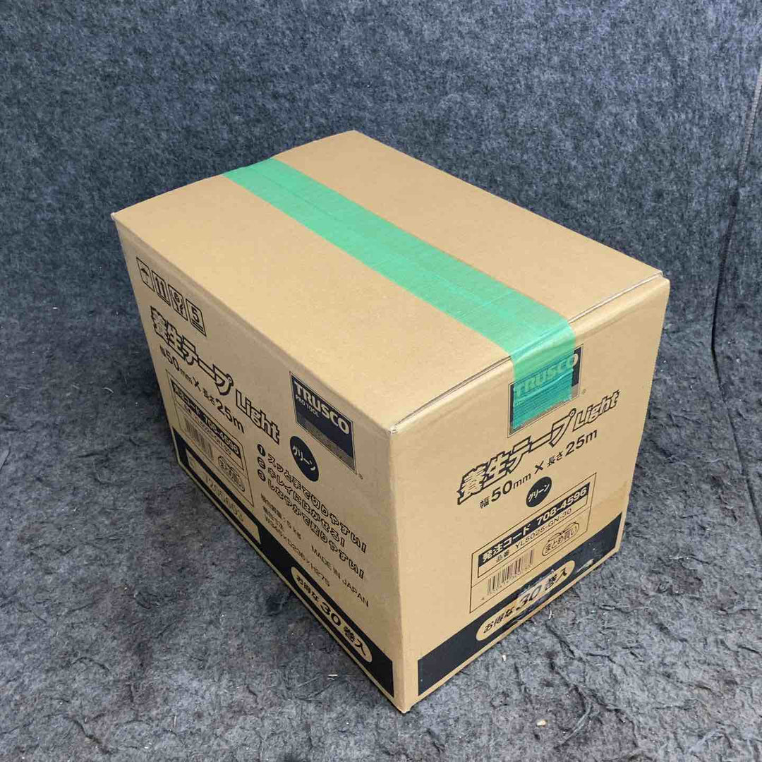 ◇トラスコ(TRUSCO) 養生テープLight グリーン 50mm巾ｘ25m 30巻入り YL5025-GN-30【鴻巣店】
