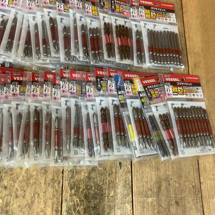 【未使用品】インパクト ビットまとめ売り 5本入*44個 10本入*56個 合計100セット(ビット合計780本) VESSEL ベッセル SUNFLAG ANEX アネックス +2【所沢店】