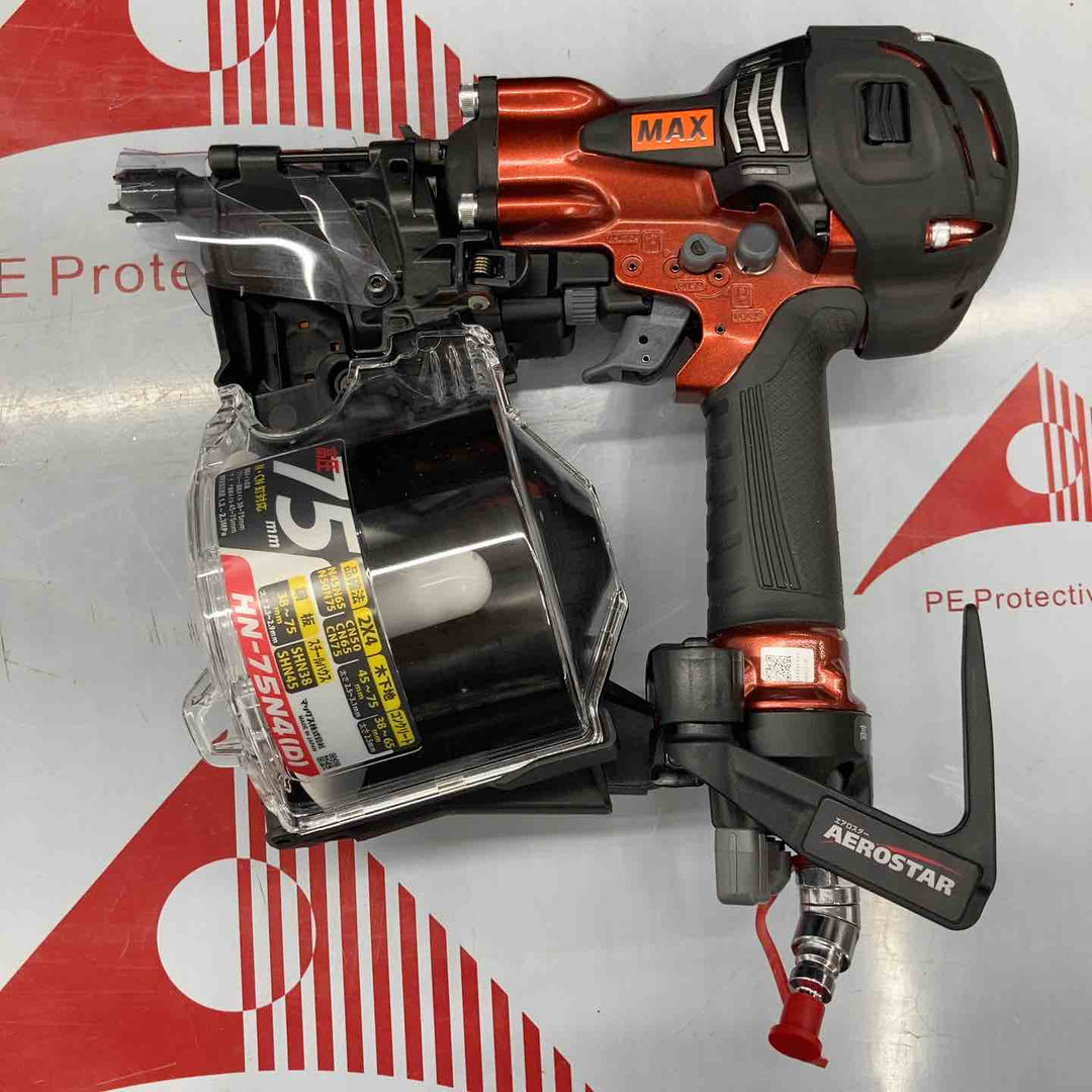 【未使用展示品】 マックス(MAX) 高圧エア釘打ち機 HN-75N4(D)-R 【東大和店】