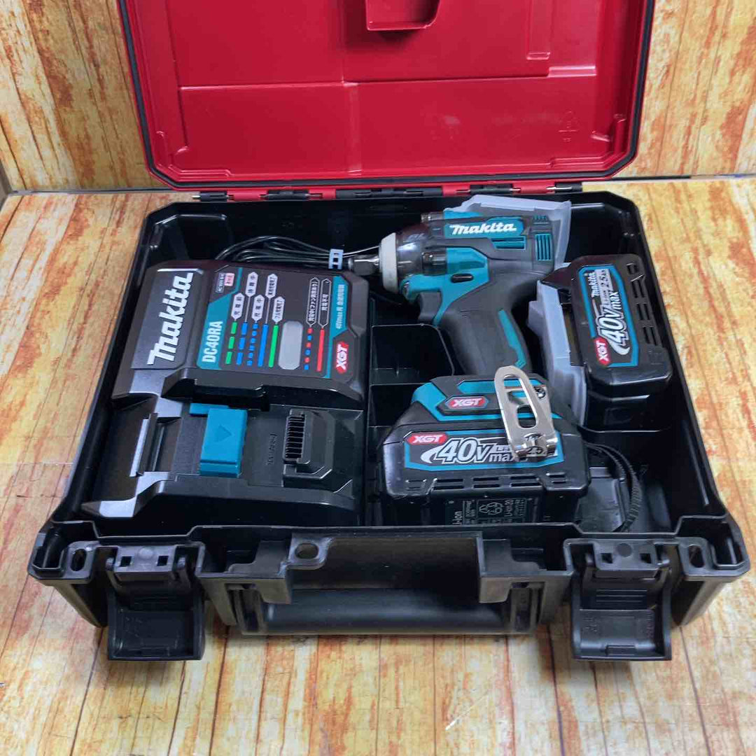 マキタ(Makita) 40Vmax充電式インパクトレンチ 2.5Ah バッテリ2本・充電器・ケース付 TW004GRDX【川崎店】