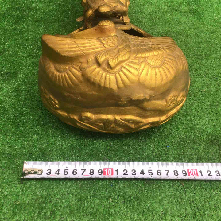 【現状品】 墨壺 1尺5寸 木製金色 インテリア 【鴻巣店】