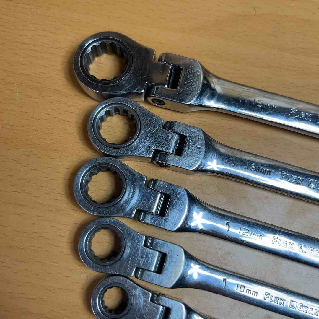 シグネット(SIGNET) 5本 コンビネーションギアレンチ フレックス 34715 34713 34712 34710 34708 13.12は首振り部グラグラ 【越谷店】