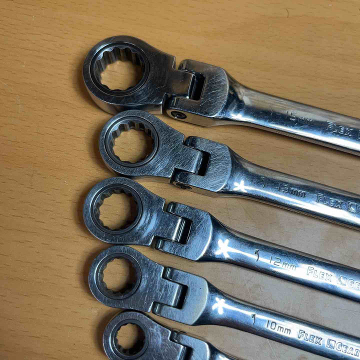 シグネット(SIGNET) 5本 コンビネーションギアレンチ フレックス 34715 34713 34712 34710 34708 13.12は首振り部グラグラ 【越谷店】