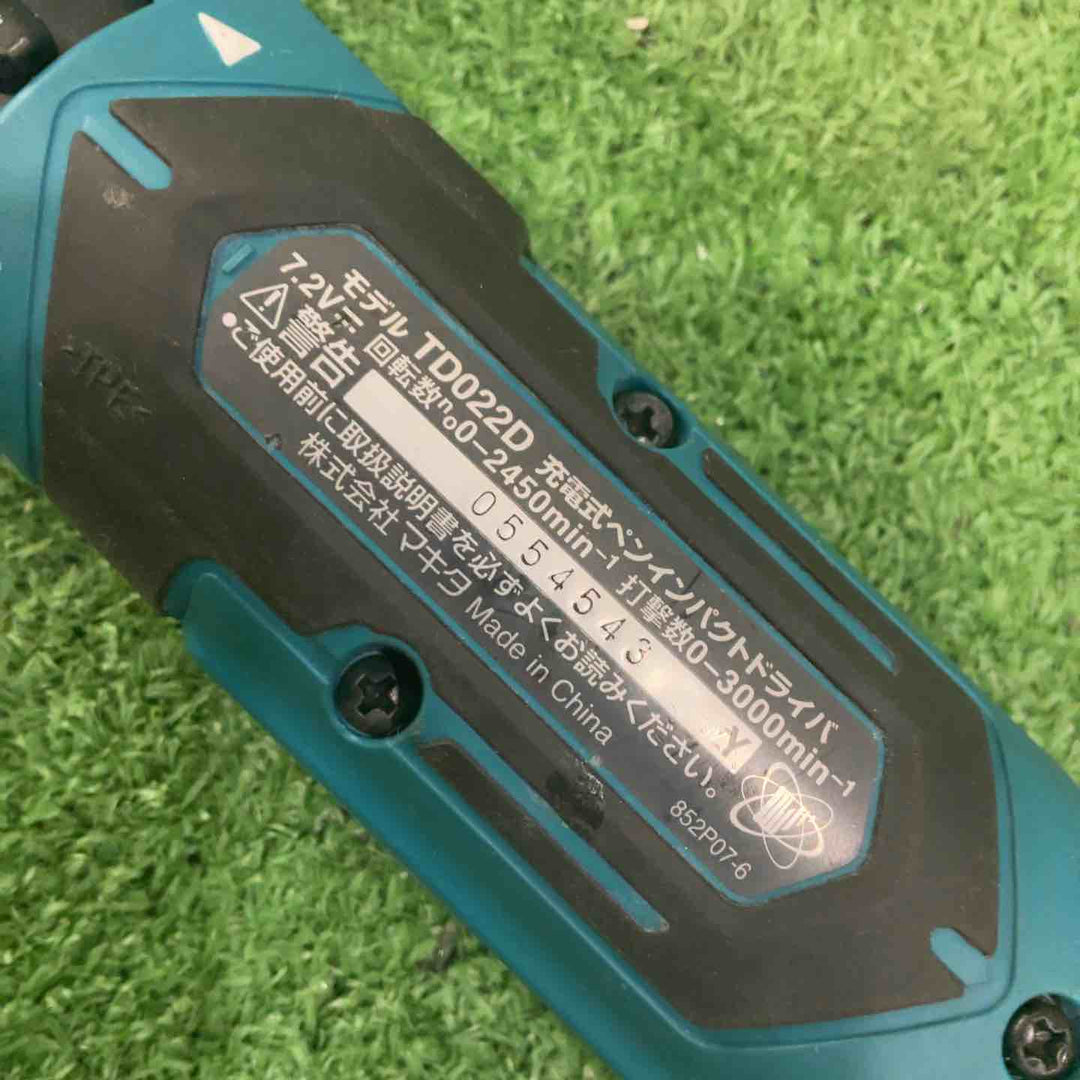 ★マキタ(makita) コードレスペンインパクトドライバー TD022DSHX 7.2V フルセット 動作確認済【川口店】