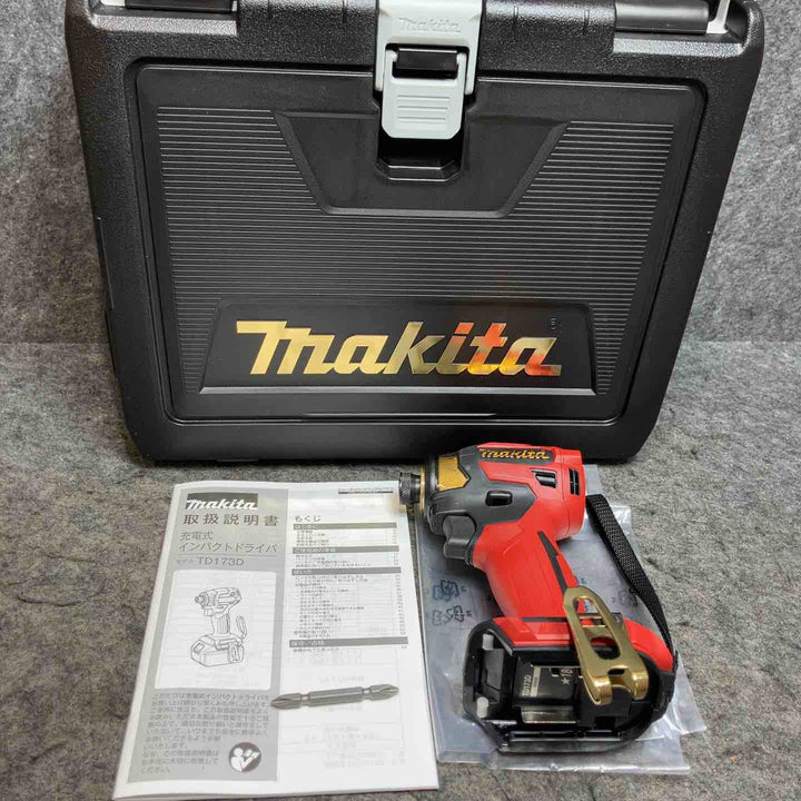 マキタ/makita 18V 充電式インパクトドライバー TD173DZPR 20周年限定色 プレミアムレッド 本体+ケース【桶川店】