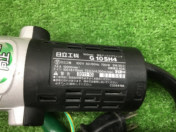 ◇ハイコーキ(HIKOKI ※旧:日立工機) 100mmディスクグラインダ G10SH4【富山店】●4