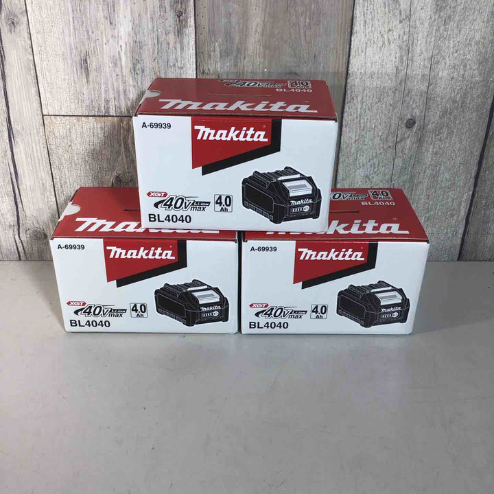 【未使用品】 純正 マキタ makita リチウムイオンバッテリー 40Vmax/4.0Ah BL4040 3個 バッテリー 40V 【戸田店】