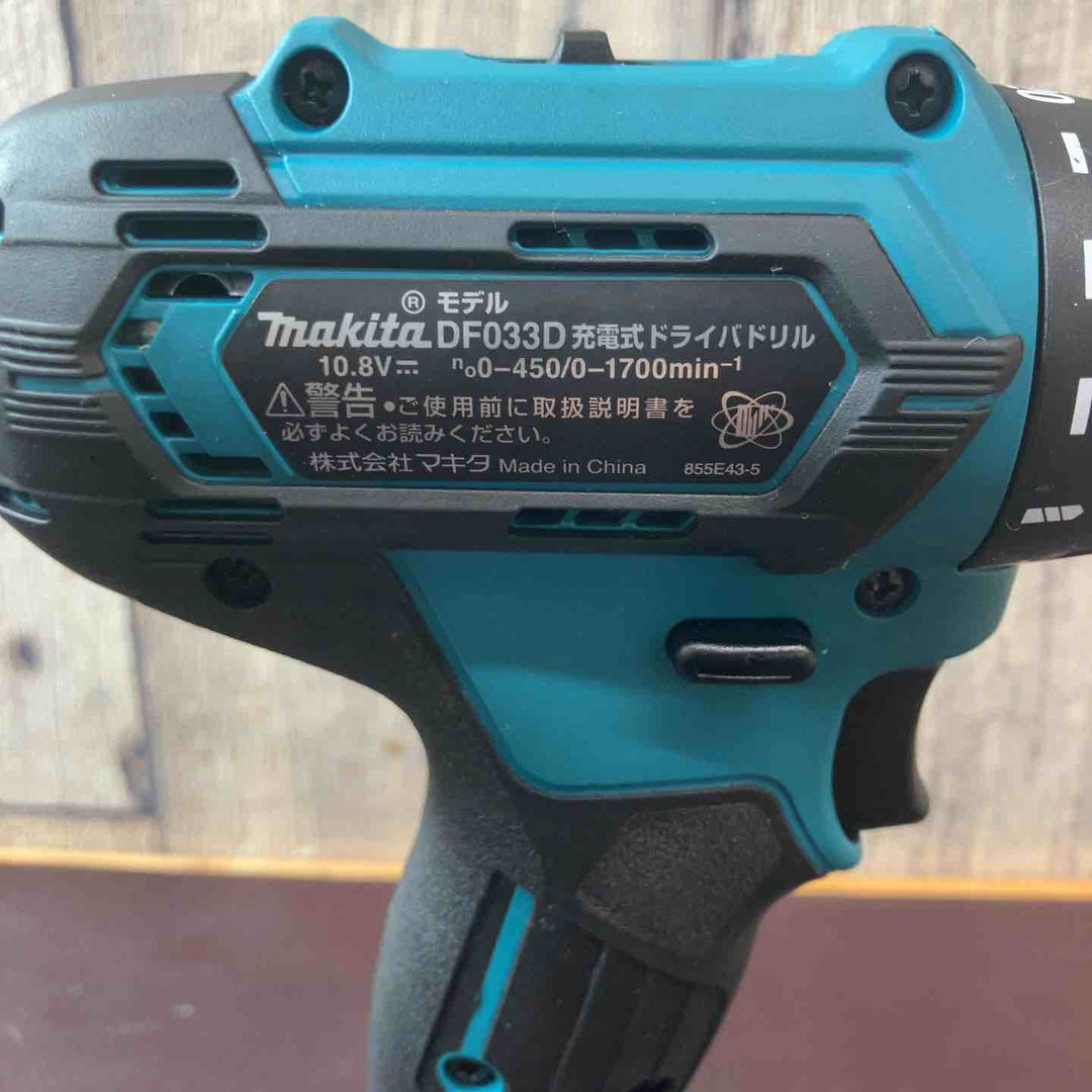 【中古品】★マキタ(makita) コードレスドリルドライバー DF033DZ バッテリー1個・充電器付【東大和店】