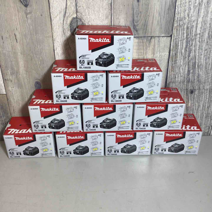 【未使用品】 純正 マキタ makita リチウムイオンバッテリー 18V/6.0Ah BL1860B 10個 バッテリー 純正品 【戸田店】