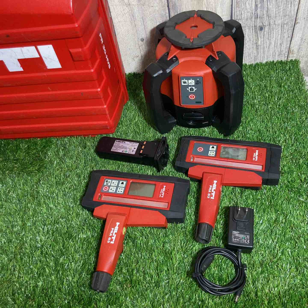 ◇ヒルティ(HILTI) 回転レーザー PR30-HVS 簡易動作確認済み・未校正 受光器2個付属【戸田店】