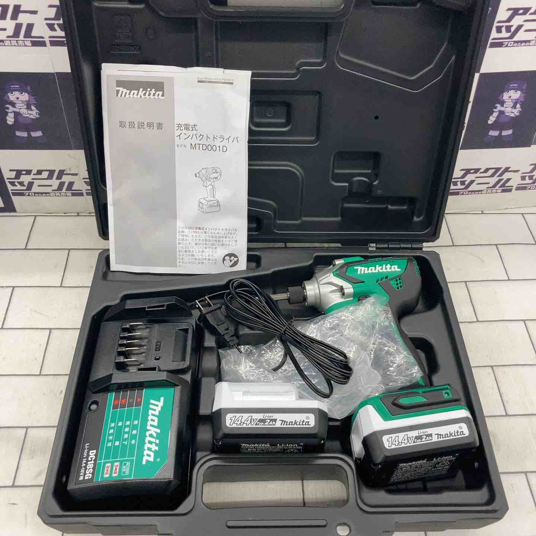 ◇マキタ(makita) コードレスインパクトドライバー MTD001DSAX ケース、充電器、14.4V2.0Ahライトバッテリー2個付属【所沢店】