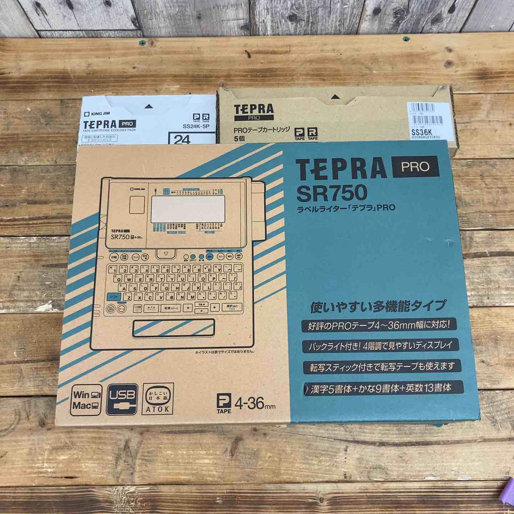 中古美品】TEPRA ラベルライター テプラRRO SR750 未使用白ラベル