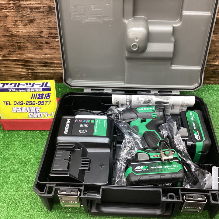 【未使用品】ハイコーキ(HIKOKI ※旧:日立工機) コードレス静音インパクトドライバ WHP18DA(2XPZ) 最大トルク	33N・m 336.7kgf・cm【川越店】