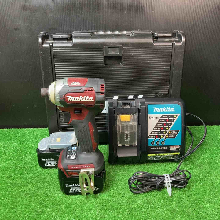 ★マキタ(makita) コードレスインパクトドライバー TD160DTXAR ※ 軸ブレ有、14.4V6.0Ahバッテリー2個付き！【岩槻店】