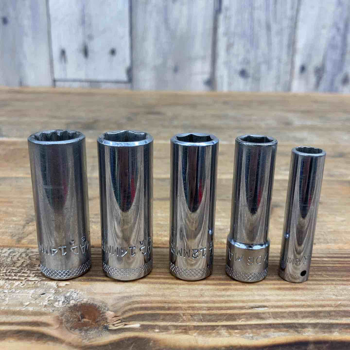 【中古品】 マックツール(MAC TOOLS) ソケットまとめ MD2 8MM XD610MM 1/4 3/8 ディープソケット 計5本 【東大和店】