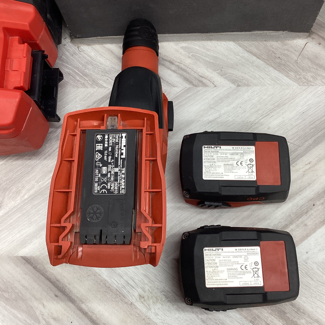 【店頭受取り限定】HILTI 充電式ロータリーハンマドリル TE2-A22【越谷店】