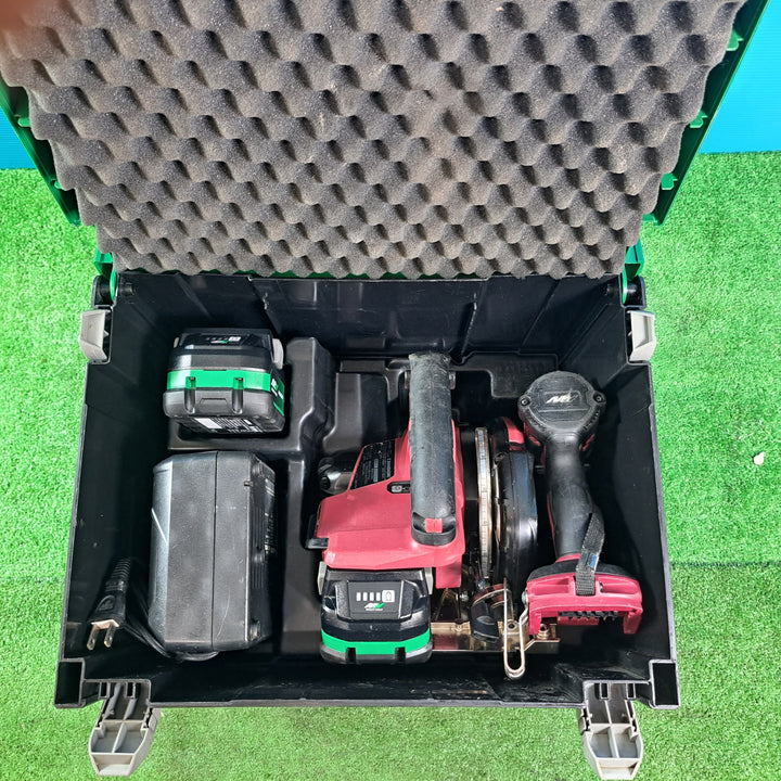 ハイコーキ(HIKOKI) コードレス丸のこ C3606DA コードレスインパクトドライバ WH36DC 限定色フレアレッド セット【岩槻店】