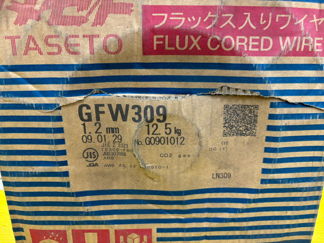 TASETO タセト 溶接ワイヤー フラックス入りワイヤ ステンレス鋼 GFW309LAP 1.2mm 12.5kg　箱破れあり　【八潮店】