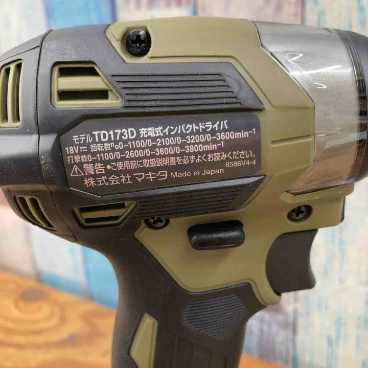 【未使用品】 純正 マキタ makita コードレス インパクトドライバー TD173DZO オリーブ 本体 【柏店】