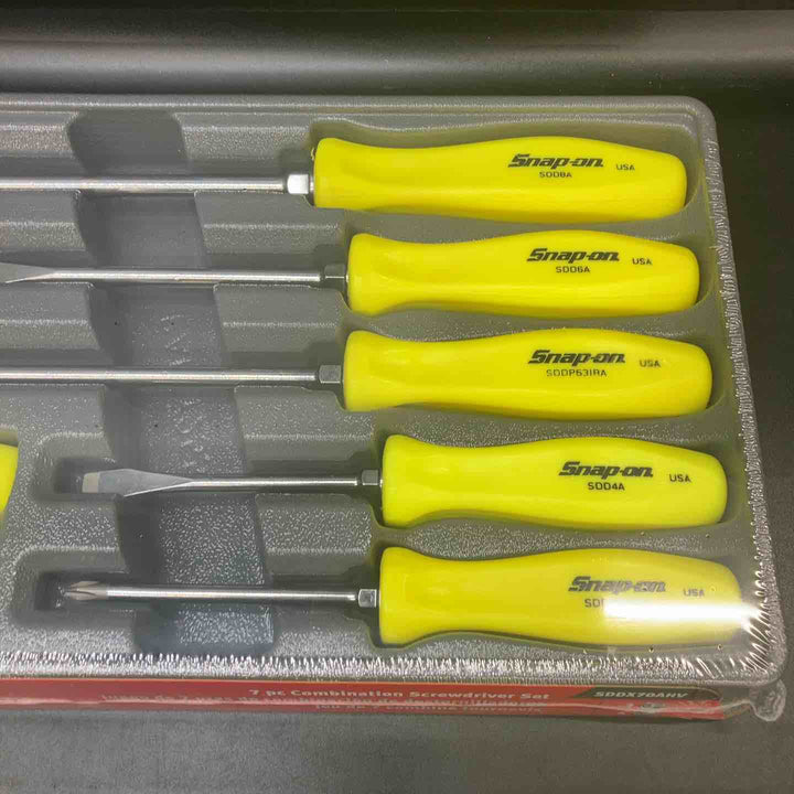 【未使用品】スナップオン(Snap-on)コンビネーションスクリュードライバーセット SDDX70AHV ハイビジイエロー【川越店】