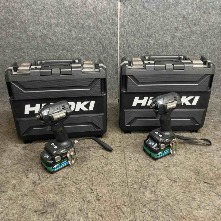 ハイコーキ(HIKOKI ) コードレスインパクトドライバ  ストロングブラック WH36DD(2XHBSZ) 2台まとめ売り【鴻巣店】