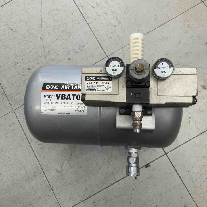 ◇SMC 常圧エアタンク VBAT05A1-V  増圧弁VBA1111-02GN付【鴻巣店】