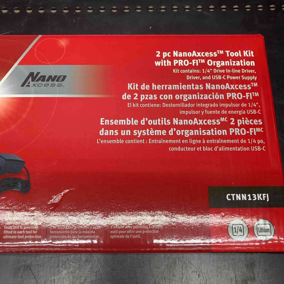 ▲スナップオン1/4 ナノアクセスツールキット (小型充電式ドライバー2種のセット)　CTNN13KFJ【川越店】