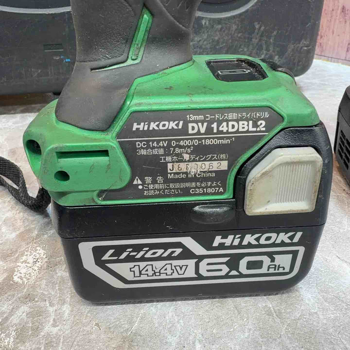 ★ハイコーキ(HIKOKI ※旧:日立工機) コードレス振動ドリルドライバー DV14DBL2(2LYPK) 【八潮店】
