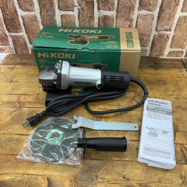 【中古品】HiKOKI(ハイコーキ) AC100V 125mm ディスクグラインダー アルミボディ スナップスイッチタイプ G13SHA【所沢店】