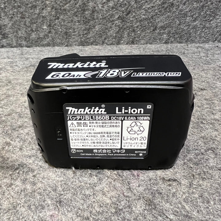 ★マキタ(makita) リチウムイオンバッテリー 18V/6.0Ah BL1860B【桶川店】