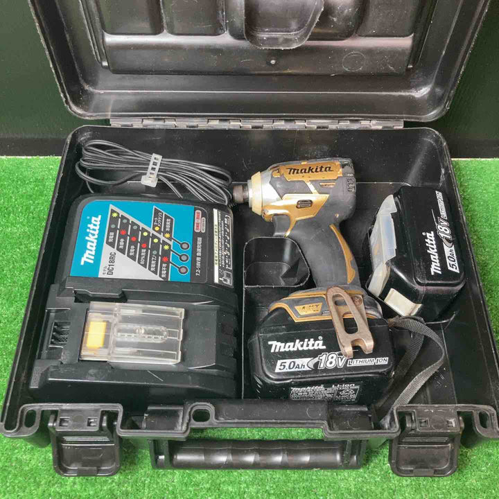 【中古】◇マキタ(makita) コードレスインパクトドライバー 18V ゴールド TD148DSP1 (TD148DRTX) 100周年 ※保証なし【岩槻店】