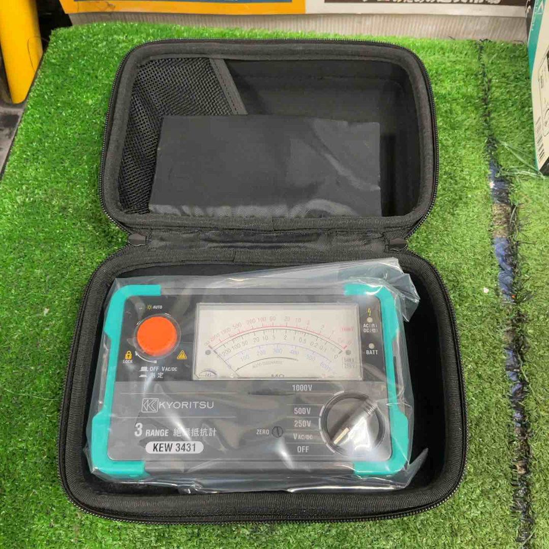 ３レンジ絶縁抵抗計 ２５０／５００／１０００V KEW３４３１ 共立電気計器【草加店】
