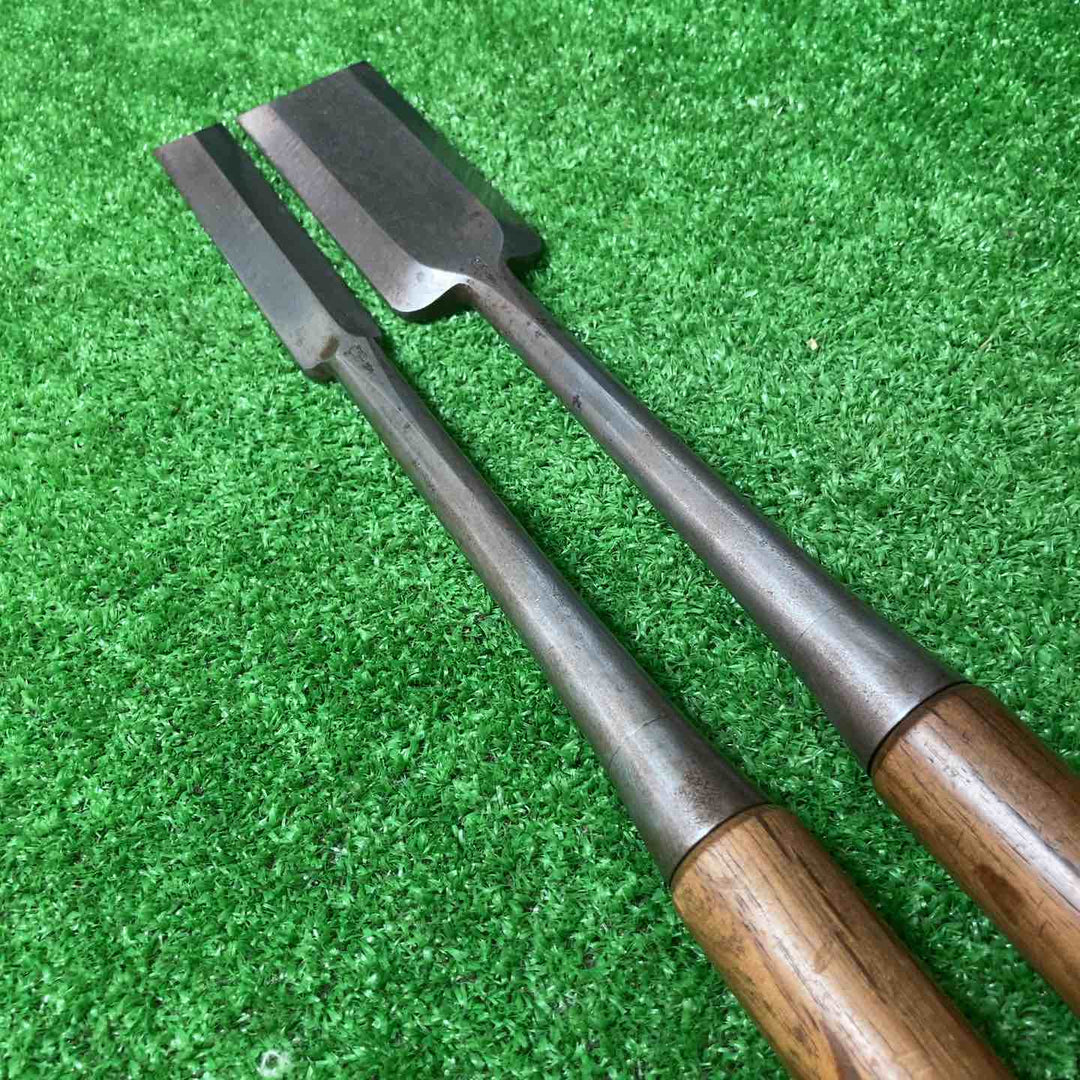 在銘「助延正」 突き鑿 2本組 ノミ 和工具【岩槻店】