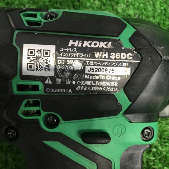 ★ハイコーキ(HIKOKI ※旧:日立工機) コードレスインパクトドライバー WH36DC(NN)【草加店】