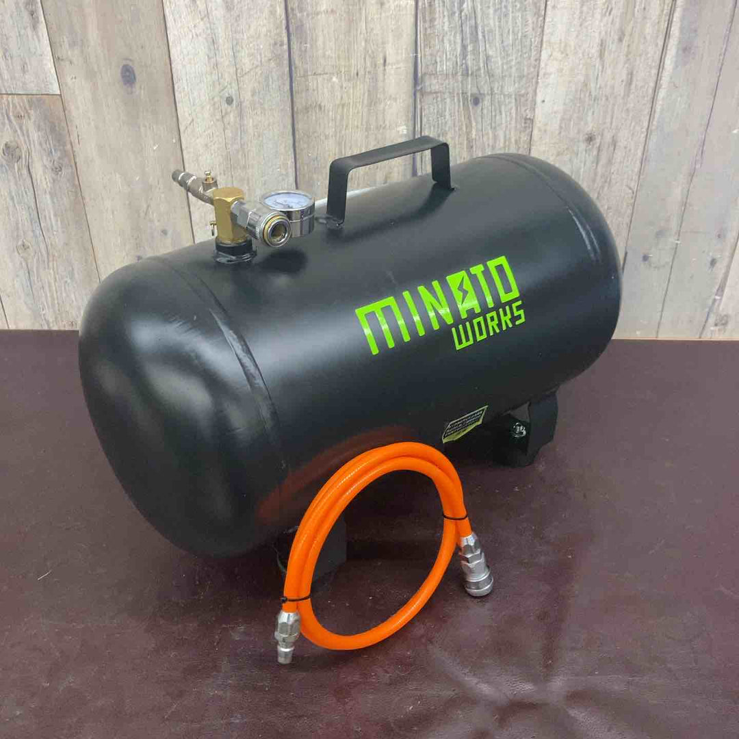 【中古品】ミナト スチール製 エアサブタンク CPT-251 コイルホース6m付きセット (容量25L)【東大和店】